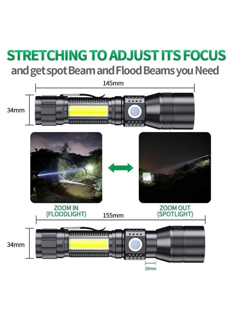 Black Light Flashlight Rechargeable, 3-in-1 UV Flashlights, 1800 Lumen LED Tactical Flashlight, High Powered 7 Modes Waterproof Blacklight Flashlights for Stains Detection Camping Emergency - Image 2