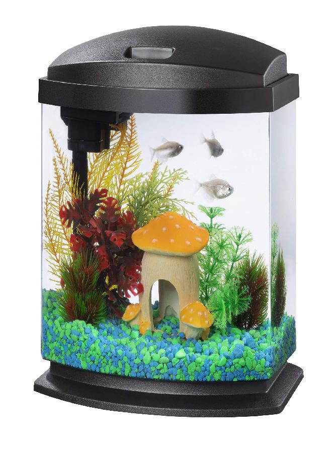 Aqueon LED MiniBow Small Aquarium Fish Tank Kit with SmartClean Technology, Black, 2.5 Gallon - Image 4