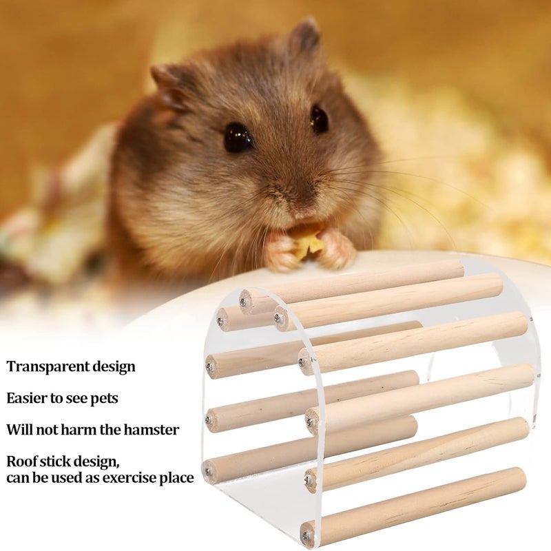 Small Acrylic Animal Structure, with Solid and Transparent Parts, for Placement in Animal Cages, Made of Pine Wood and Acrylic, Includes One Item - Image 3