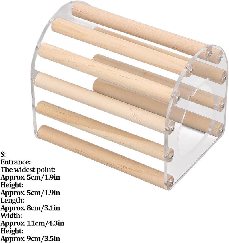 Small Acrylic Animal Structure, with Solid and Transparent Parts, for Placement in Animal Cages, Made of Pine Wood and Acrylic, Includes One Item - Image 4