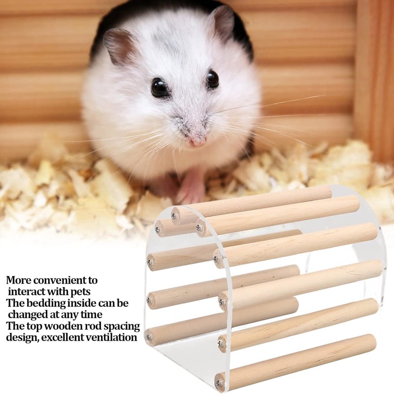 Small Acrylic Animal Structure, with Solid and Transparent Parts, for Placement in Animal Cages, Made of Pine Wood and Acrylic, Includes One Item - Image 2