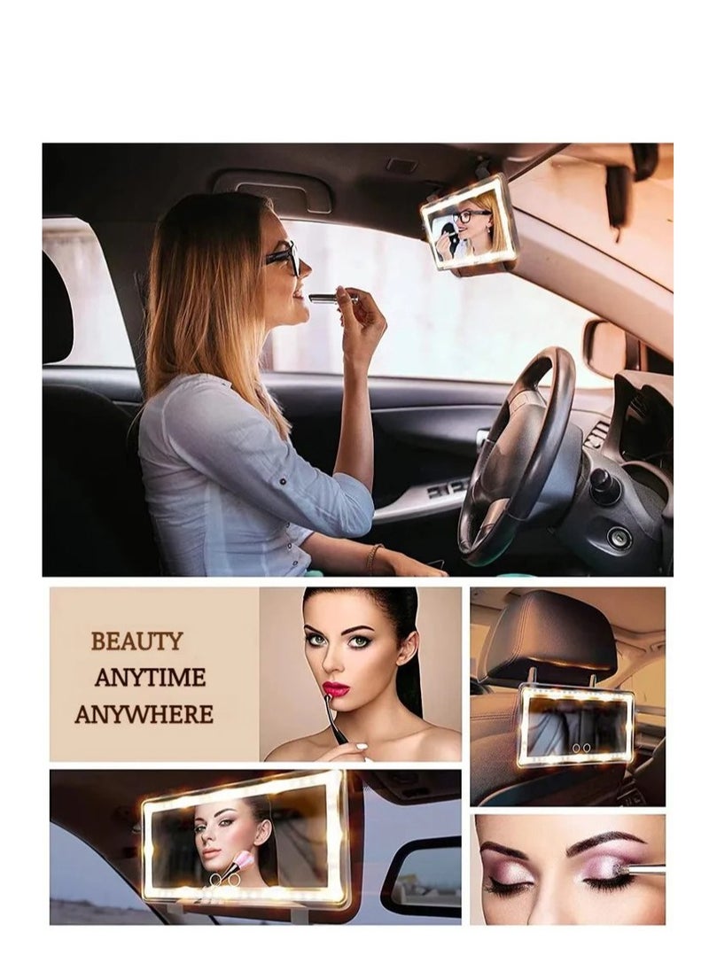 Generic Modes Shading CosmeticLED Light Makeup Mirror Passenger Vanity Mirror, Car Makeup Mirror with Lights, Sun Visor  - Image 4