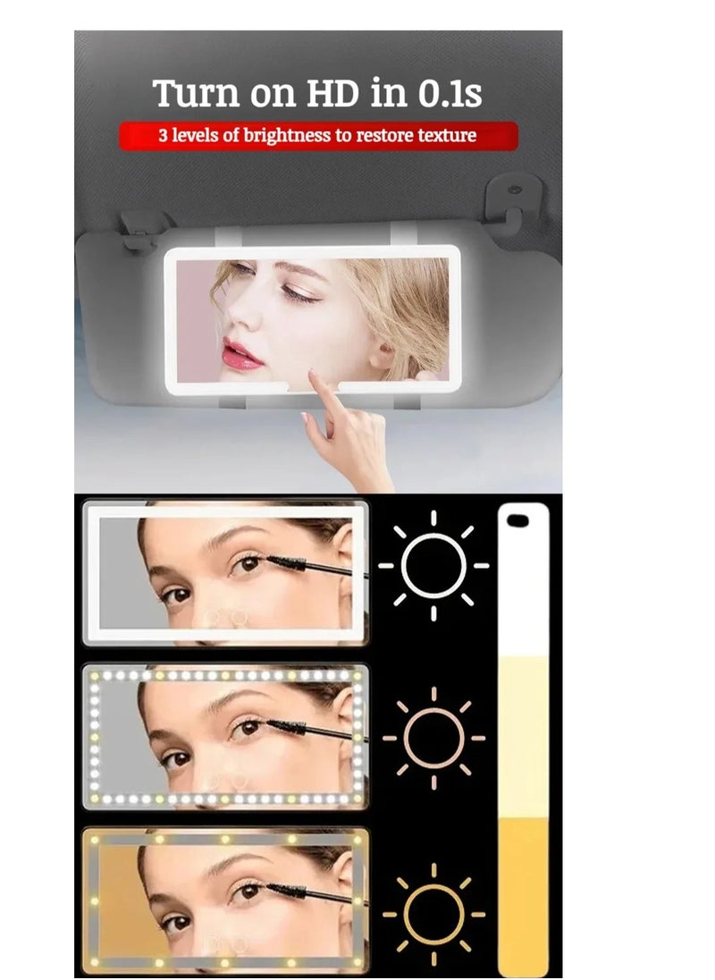 Generic Modes Shading CosmeticLED Light Makeup Mirror Passenger Vanity Mirror, Car Makeup Mirror with Lights, Sun Visor  - Image 5