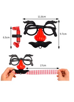 KASTWAVE 12 Pcs Funny Props Nose Mustache Glasses, with Big Nose Eyebrows and Mustache, Disguise Glasses, Suitable for Parties, Funny Photos, Random Color  - Image 2
