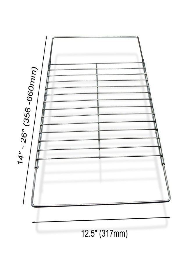 Baudelun Adjustable Extendable Oven Rack, Heeeeavy Duty Wire Racks, Universal Telescopic Oven Cooker Shelf Rack For Whirlpool Frigidaire GE Kenmore Ovens. Adjusts from 14.5 Inches - 25.5 Inches Wide. (1) - Image 2