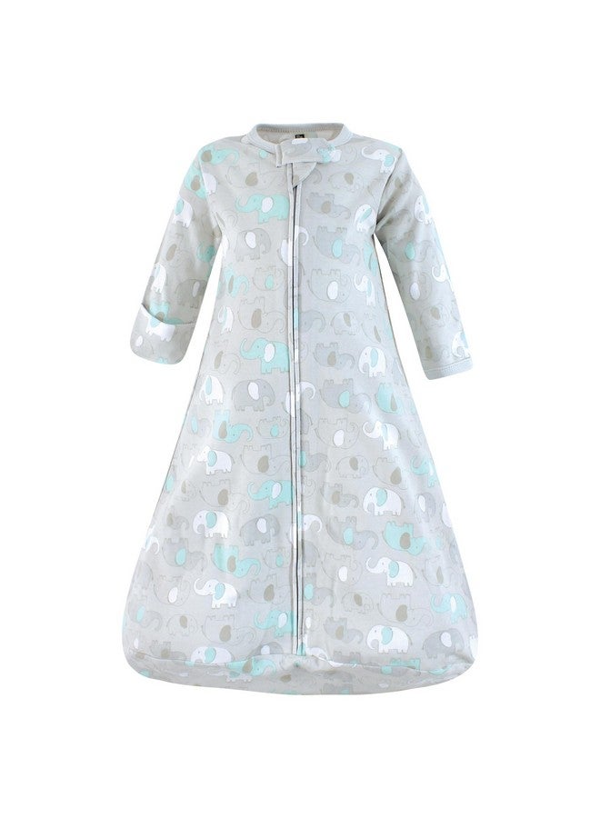 Hudson Baby Unisex Baby Cotton Long-Sleeve Wearable Sleeping Bag, Sack, Blanket, Neutral New Elephant, 0-3 Months - Image 3