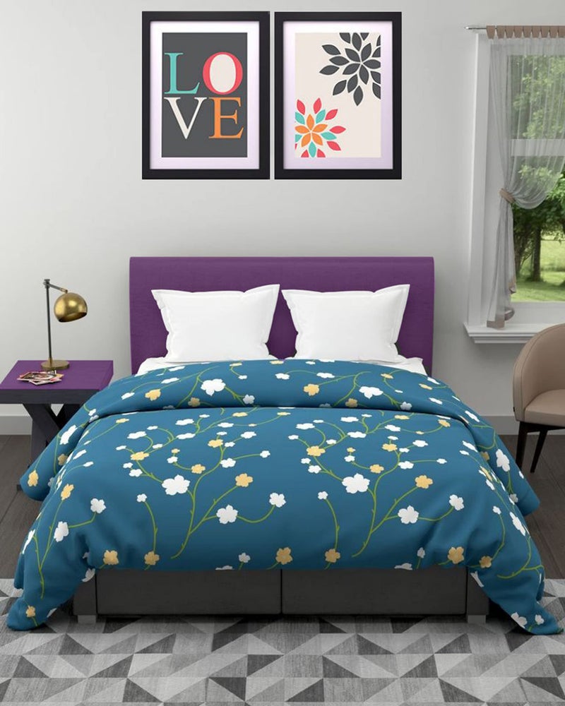 KEA All-Weather Microfiber Double Bed Printed Comforter, 200 GSM|Size - 85x95 Inch|Comforter Double - Image 2