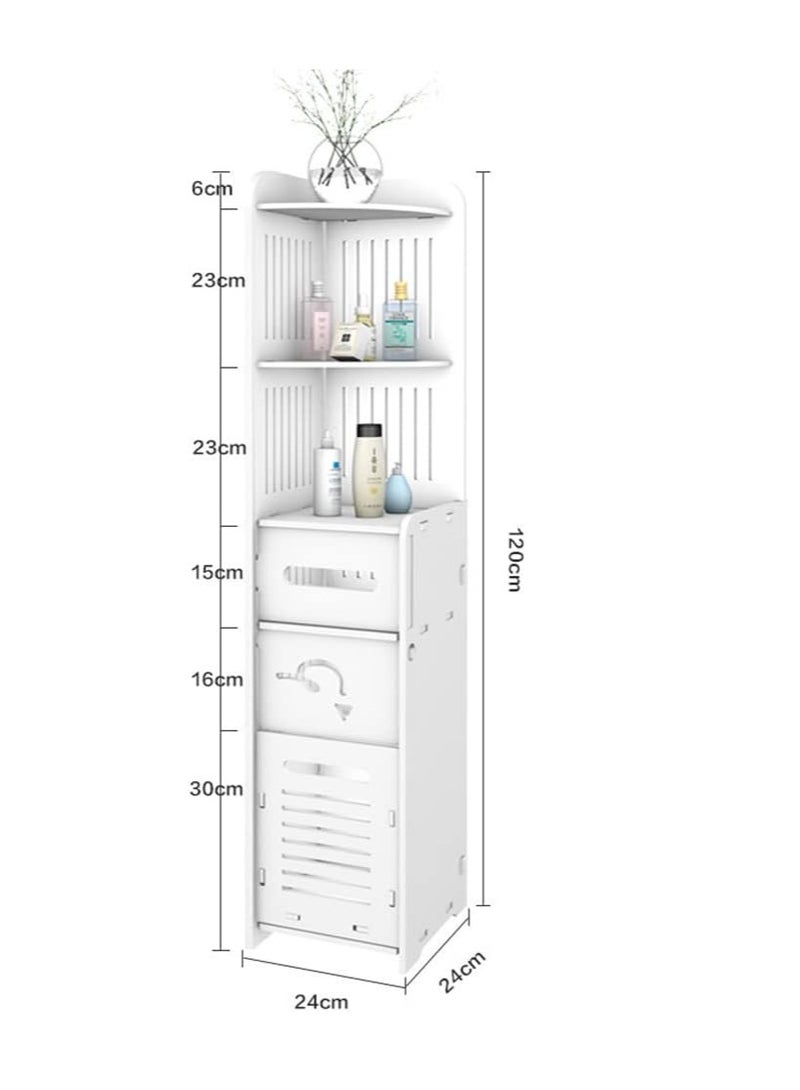 FFD Corner Shelf – Vertical Ladder Bookcase, Decorative Corner Cabinet, Flower Stand, Towel Holder & Display Stand"  - Image 2