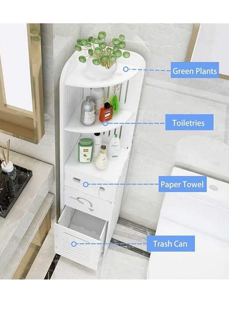 FFD Corner Shelf – Vertical Ladder Bookcase, Decorative Corner Cabinet, Flower Stand, Towel Holder & Display Stand"  - Image 4
