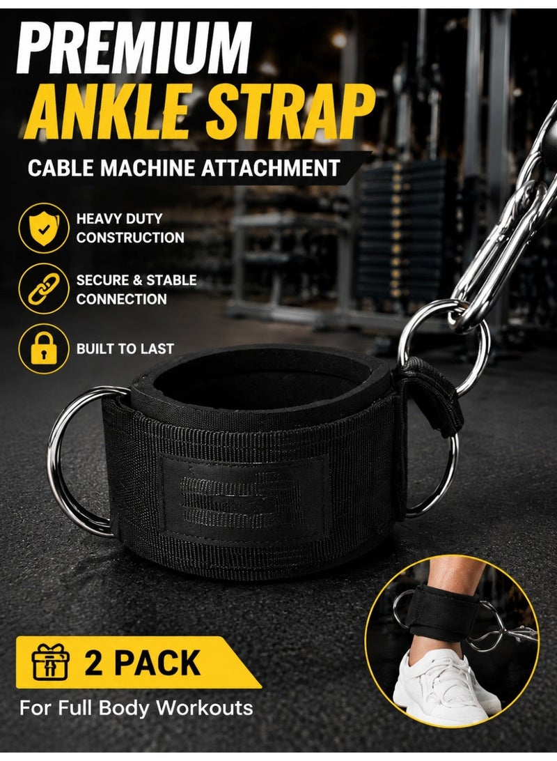 fdsport Ankle Strap for Cable Machine – Adjustable Resistance Ankle Cuffs for Glute Kickback, Leg, Hip & Lower Body Strength Training Gym Attachment - Image 2