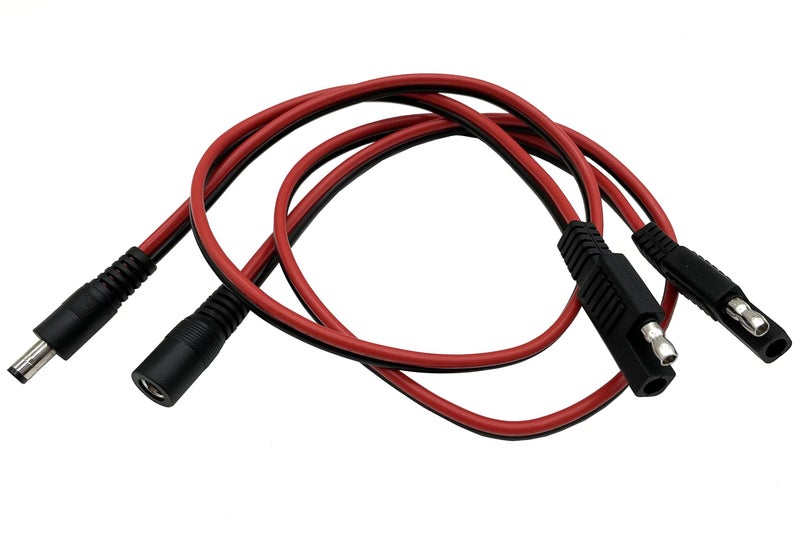 Halokny DC to SAE Connectors Cable 1-Set SAE Plug to DC 5.5mm x 2.1mm Male Female Cables for Automotive RV Solar Panel 14AWG(2Ft/60CM) - Image 1