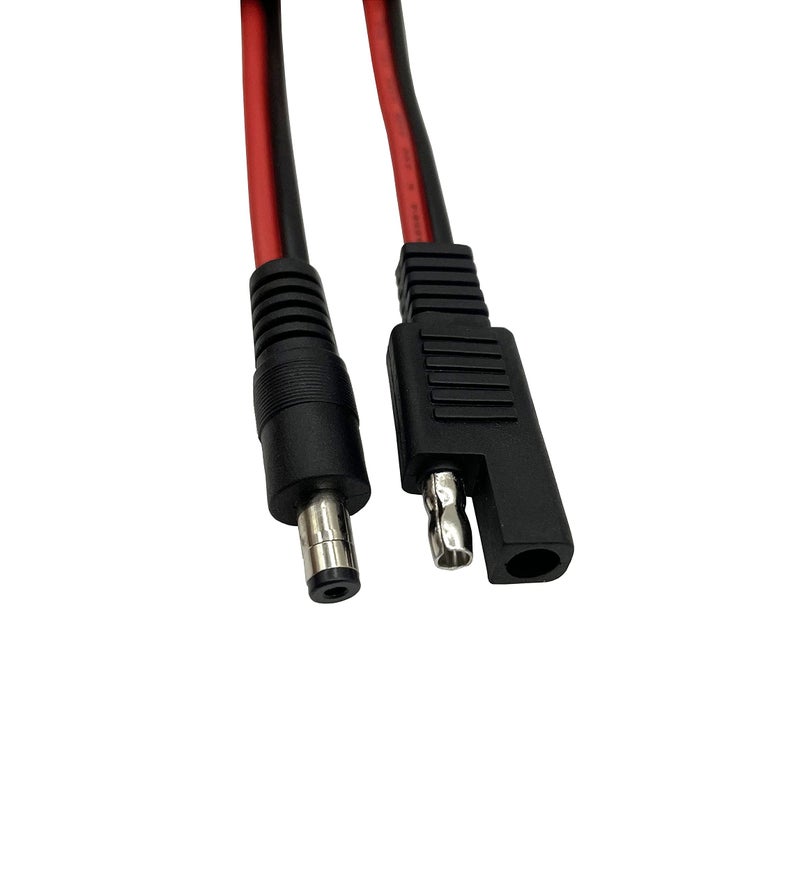 Halokny DC to SAE Connectors Cable 1-Set SAE Plug to DC 5.5mm x 2.1mm Male Female Cables for Automotive RV Solar Panel 14AWG(2Ft/60CM) - Image 3