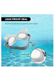 ENDLESS  EL1003 Children Swimming Goggle with Anti-Fog and UV Protection | Material : Silicon, PU | Attached Ear Buds and Adjustable Strap | Soft Silicone Gasket for Leak Proof | Hard Case  - Image 4