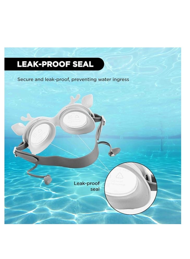 ENDLESS  EL1003 Children Swimming Goggle with Anti-Fog and UV Protection | Material : Silicon, PU | Attached Ear Buds and Adjustable Strap | Soft Silicone Gasket for Leak Proof | Hard Case - Image 4