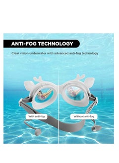 ENDLESS  EL1003 Children Swimming Goggle with Anti-Fog and UV Protection | Material : Silicon, PU | Attached Ear Buds and Adjustable Strap | Soft Silicone Gasket for Leak Proof | Hard Case  - Image 5