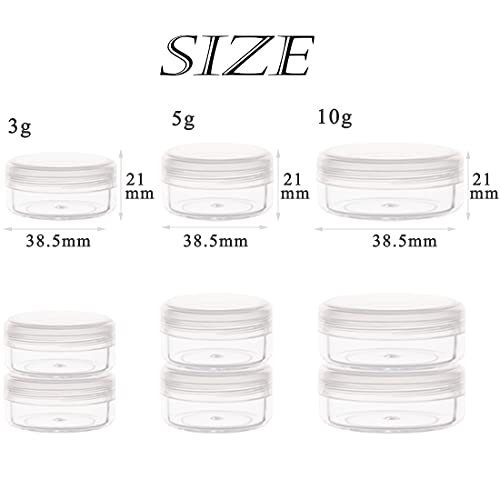 ZEJIA 10 Gram Sample Containers, 40 Count Cosmetic Containers with Lids, Refillable Empty Sample Jars, Small Plastic Containers with Lids (Clear) - Image 2