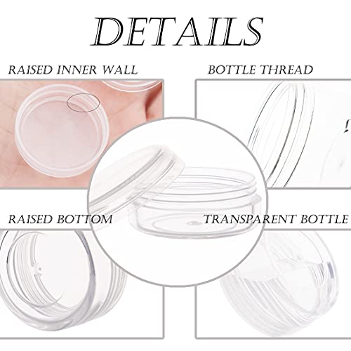 ZEJIA 10 Gram Sample Containers, 40 Count Cosmetic Containers with Lids, Refillable Empty Sample Jars, Small Plastic Containers with Lids (Clear) - Image 3
