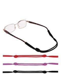 T NEWFUN Tailless Sunglasses with Adjustable Eyeglass Straps Sport Style 3 Pack 14 Inch Eyeglass Cord Straps for Kids Women Men  - Image 1