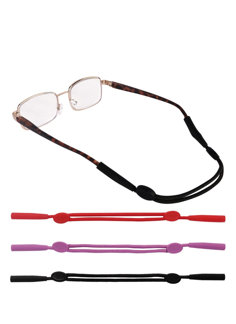 T NEWFUN Tailless Sunglasses with Adjustable Eyeglass Straps Sport Style 3 Pack 14 Inch Eyeglass Cord Straps for Kids Women Men  - Image 1