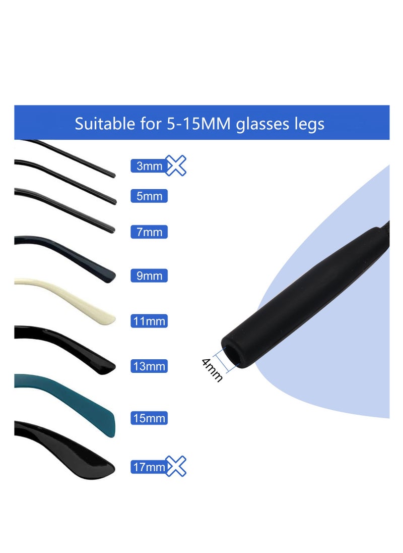 T NEWFUN Tailless Sunglasses with Adjustable Eyeglass Straps Sport Style 3 Pack 14 Inch Eyeglass Cord Straps for Kids Women Men  - Image 4