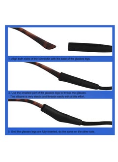 T NEWFUN Tailless Sunglasses with Adjustable Eyeglass Straps Sport Style 3 Pack 14 Inch Eyeglass Cord Straps for Kids Women Men  - Image 5