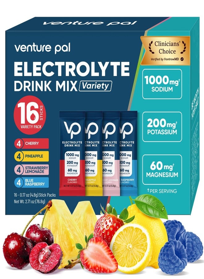 Venture Pal High Sodium Sugar Free Electrolytes Powder Packet, Zero Calories Hydration Packets with Vitamin, Sodium, Potassium & Magnesium, Electrolyte Drink Mix, Vegan, Keto Friendly, 16 Count - Image 1
