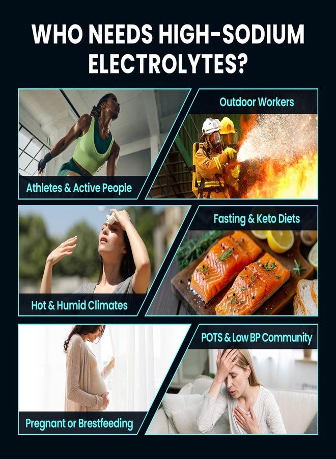 Venture Pal High Sodium Sugar Free Electrolytes Powder Packet, Zero Calories Hydration Packets with Vitamin, Sodium, Potassium & Magnesium, Electrolyte Drink Mix, Vegan, Keto Friendly, 16 Count - Image 5