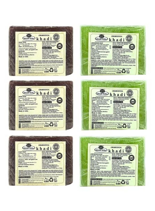 Khadi Pure Honey & Lemongrass Soap, 125 Ml (Pack Of 6) - Image 2