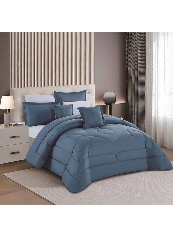 Stargold Duvet Cover Set 8 Pieces Comforter Set with Bed Skirt Quilt Cover Fitted Sheet Pillow Cover Comforter 220X240 cm King Size Mattress  - Image 2