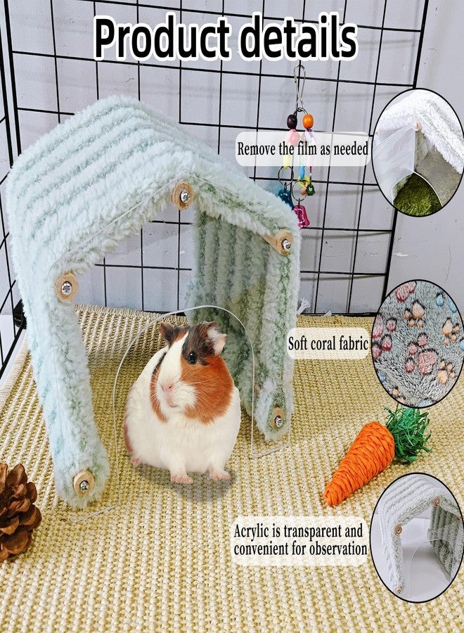 Hamiledyi Guinea Pig Hideout Tunnel Rabbit Hide House Detachable Hideaway for Hamster Bunny Chinchilla Hedgehog Small Animal (Blue) - Image 3