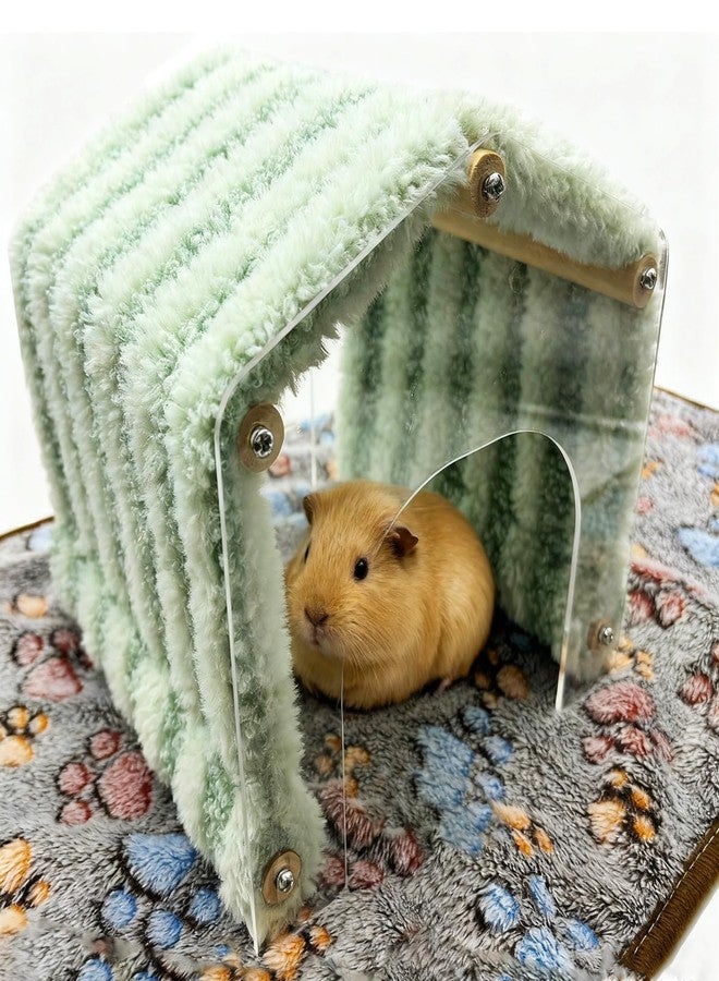 Hamiledyi Guinea Pig Hideout Tunnel Rabbit Hide House Detachable Hideaway for Hamster Bunny Chinchilla Hedgehog Small Animal (Blue) - Image 1