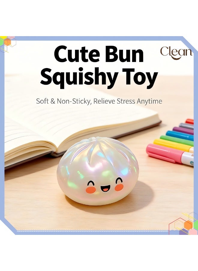 Clean Glitter Dumpling Squishy -  8Colors Dumplings Squishy Toy, More Surprises Giant Glitter Dumpling, Giant Dumpling Squishy, Mega Rainbow Dumplings, Cute Anxiety Relief Fidget Dumpling, Soft Squeeze Decompression Dough for Adults - Image 4