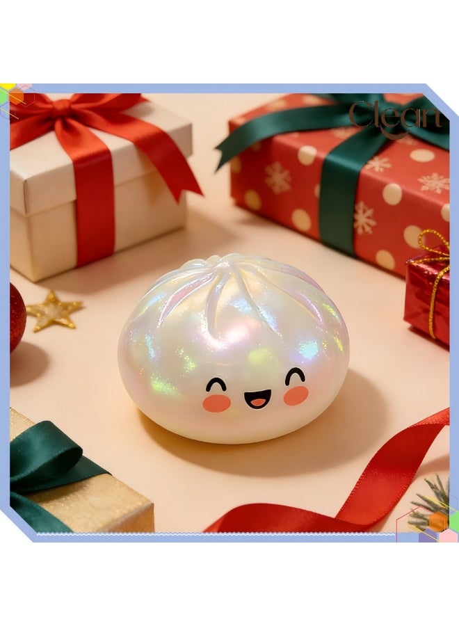Clean Glitter Dumpling Squishy -  8Colors Dumplings Squishy Toy, More Surprises Giant Glitter Dumpling, Giant Dumpling Squishy, Mega Rainbow Dumplings, Cute Anxiety Relief Fidget Dumpling, Soft Squeeze Decompression Dough for Adults - Image 2