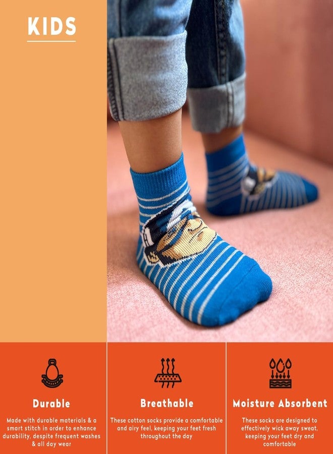 Supersox Ankle Disney Character Socks for Kids, Made with Breathable, Anti Odour & Moisture Absorbent Combed Cotton with a Extra Durable Welt, Ideal For All Day Wear (Pack Of 5) - Image 5