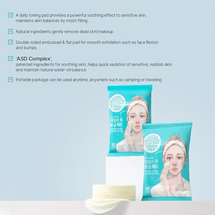 Ariul Stress Relieving Daily Pick Toning Pads – Hydrating & Soothing, Gentle Exfoliation, Dual-Sided Vegan Fabric, Large Size, 50% Cica Extract, Korean Skin Care, 30 Counts x 3 Packs - Image 5