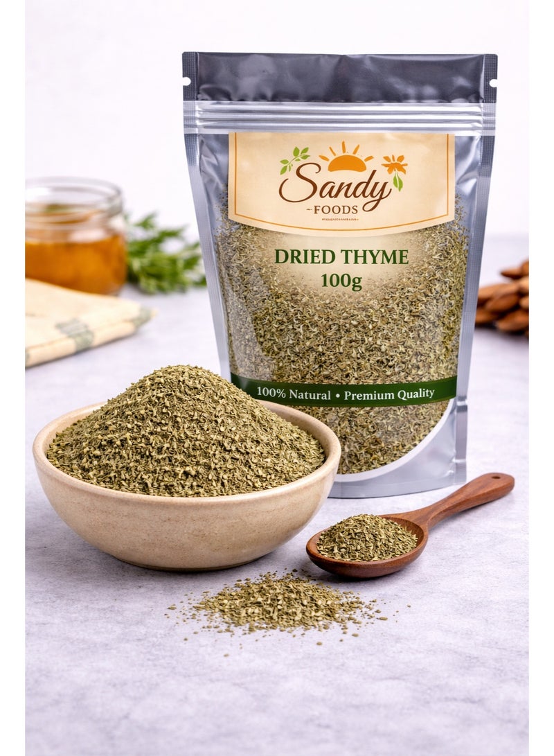 Sandy Foods Dried Thyme 100g - 100% Natural Dried Thyme - Distinctive Aromatic Flavor - High Quality - Image 2