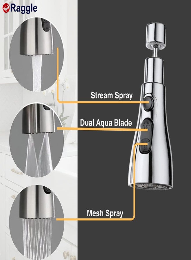 RAGGLE Flexible Tap Extender for Kitchen Sink - 360° Rotating Faucet Attachment, 3-Mode Water-Saving Kitchen Tap Aerator Shower - Image 5