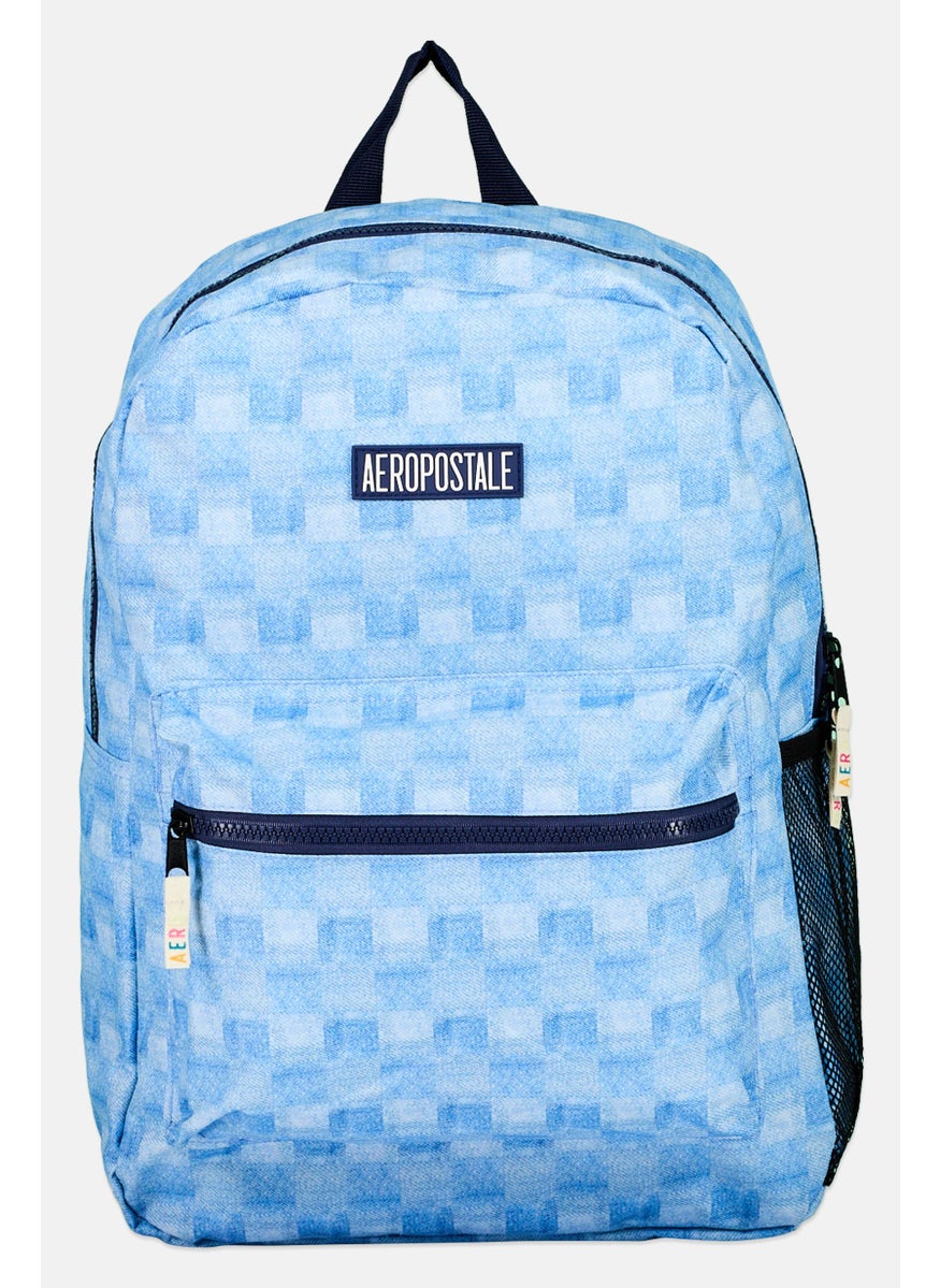 Aeropostale Women Brand Logo Backpack 43 H x 32 L x 13 W cm, Blue Combo  - Image 1