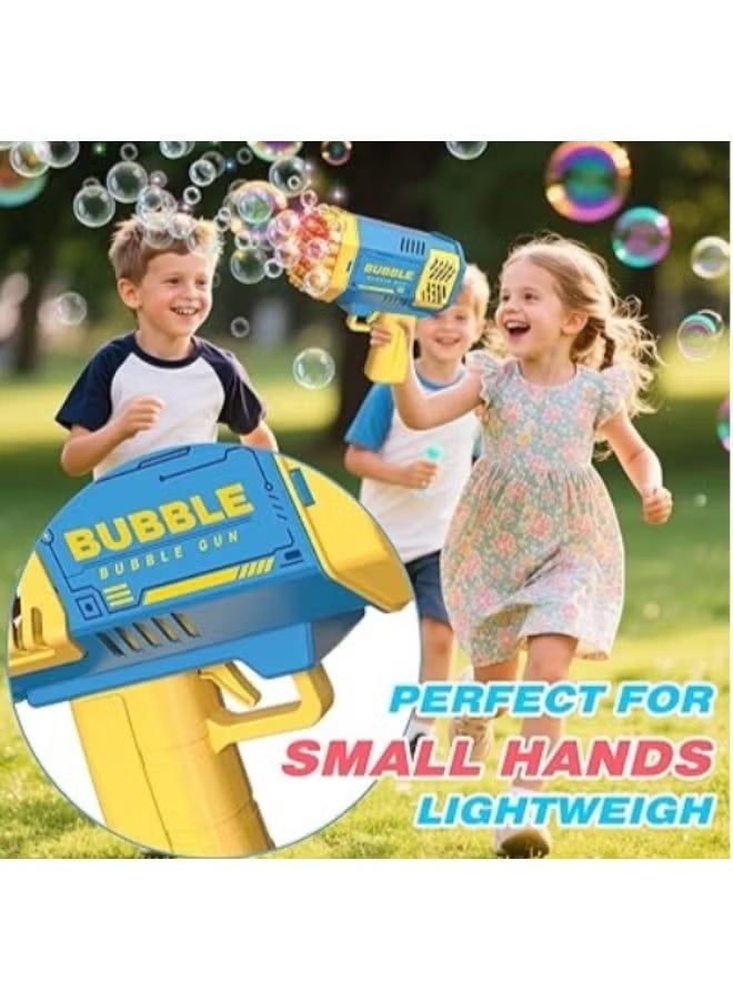 Mini Bubble Gun for Kids, 40 Holes Bubble Gun with Lights, 3000+ Bubbles Per Minute for Boys, Girls, Toddlers, Indoor Outdoor Birthday Party Wedding - Image 2