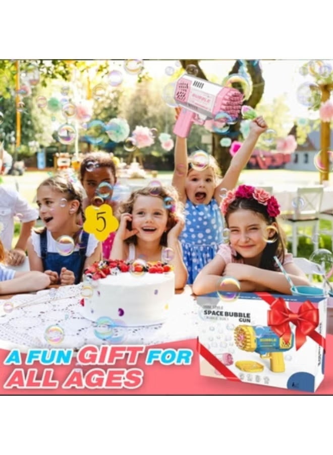 Mini Bubble Gun for Kids, 40 Holes Bubble Gun with Lights, 3000+ Bubbles Per Minute for Boys, Girls, Toddlers, Indoor Outdoor Birthday Party Wedding - Image 3