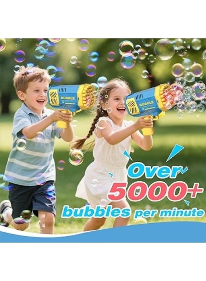 Mini Bubble Gun for Kids, 40 Holes Bubble Gun with Lights, 3000+ Bubbles Per Minute for Boys, Girls, Toddlers, Indoor Outdoor Birthday Party Wedding - Image 1