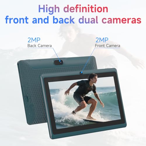 Aheadlink Android 14 Tablet 7 inch Tablets with Case, 8GB RAM 32GB ROM 1TB Expand, Quad-Core Processor Tablet PC, 1024 x 600 IPS Screen, Dual Camera, 3000mAh Battery, Bluetooth, WiFi, GMS, Widevine L1, Navy - Image 5