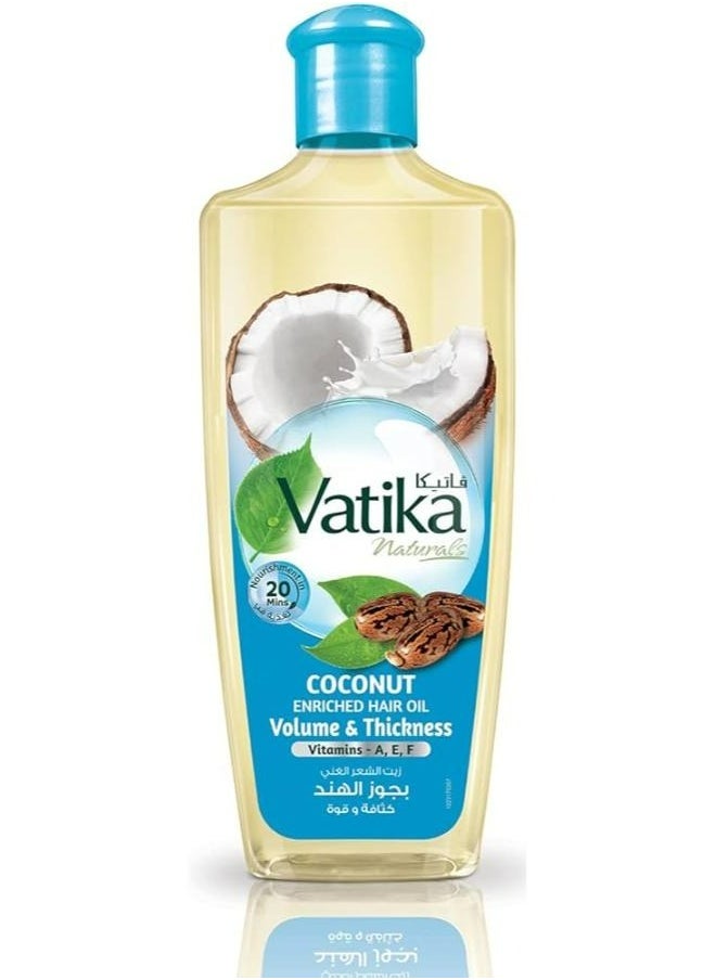 VATIKA Naturals Coconut Enriched Hair Oil Coconut Castor And Henna 300 ML 