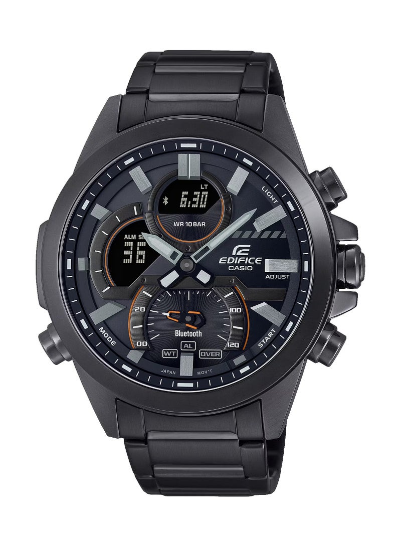 CASIO ساعة يد رجالية أنالوج + رقمية من الستانلس ستيل إيديفيس ECB-30DC-1A - Image 1