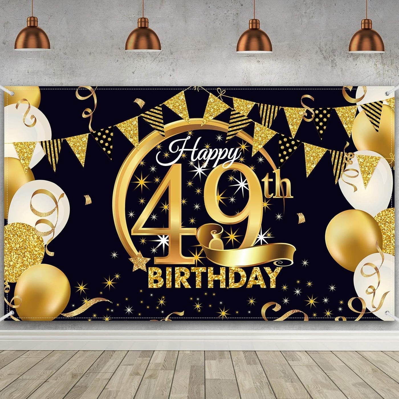 Al Raied Al Raied 49th Birthday Party Decoration - Extra Large Fabric Banner For Photo Booth