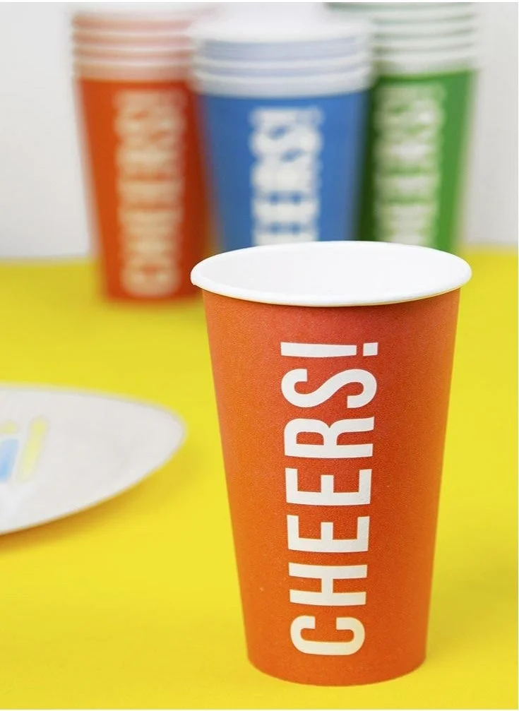 توكينج تيبلز Red Cheers Paper Party Cups 8pack