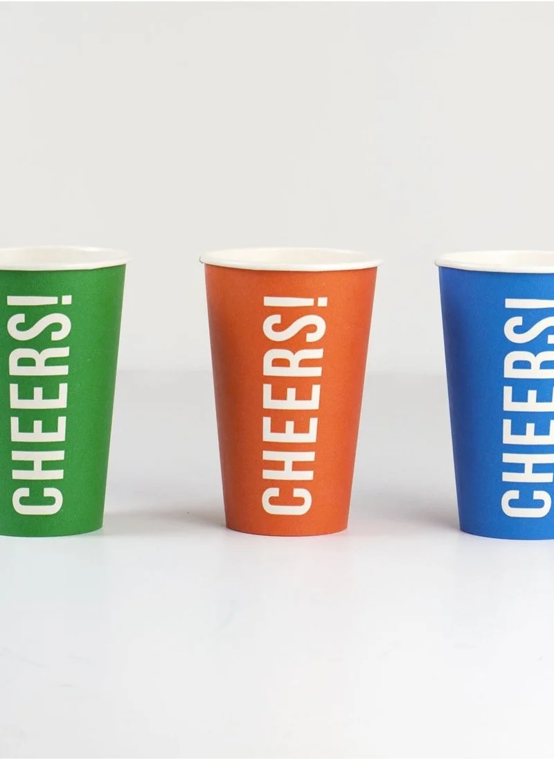 توكينج تيبلز Red Cheers Paper Party Cups 8pack
