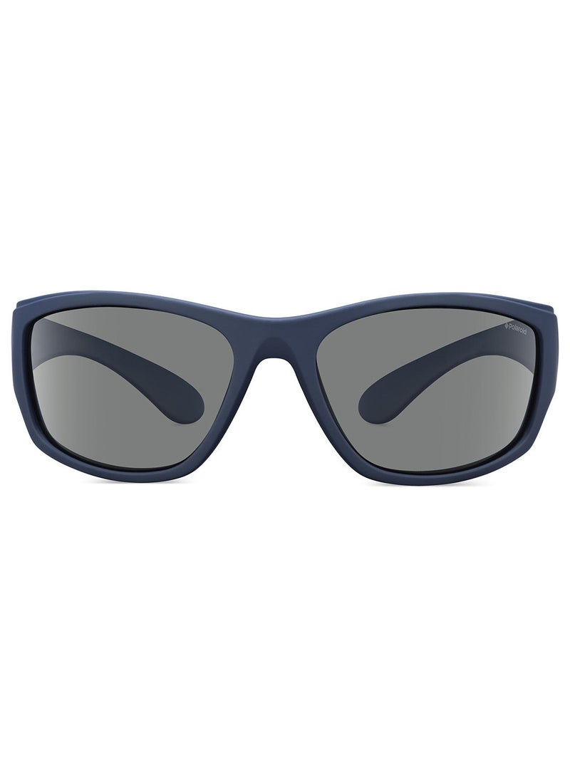 Polaroid نظارة شمسية رياضية مستطيلة/مربعة PLD 7005/S BLUE 63 - Image 2