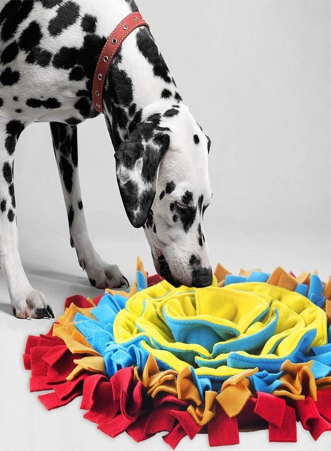 AWOOF Pet Snuffle Mat for Dogs, Interactive Feed Game for Boredom, Encourages Natural Foraging Skills for Cats Dogs Bowl Travel Use, Dog Treat Dispenser Indoor Outdoor Stress Relief (red) - Image 2