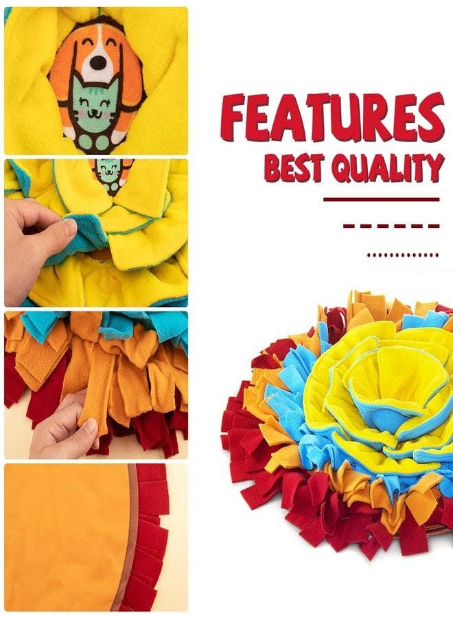 AWOOF Pet Snuffle Mat for Dogs, Interactive Feed Game for Boredom, Encourages Natural Foraging Skills for Cats Dogs Bowl Travel Use, Dog Treat Dispenser Indoor Outdoor Stress Relief (red) - Image 4